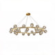 Simple Modern Light Luxury All-Copper Living Room Chandelier, Elegant Dining Room Crystal Lamp, Creative Designer High-End Lighting Fixtures