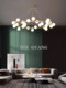 All-Copper Living Room Chandelier, Simple, Modern, Elegant, Light Luxury Crystal Dining Room Lamp, Duplex Floor Suspended Main Lighting Fixture