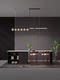 All-Copper Dining Room Chandelier, Light Luxury Lighting, Modern Minimalist Dining Table Island Lamp, Nordic Minimalist Long Crystal Lamp