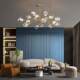 Modern Minimalist All-Copper Crystal Living Room Chandelier, Elegant and Luxurious High-End Dining Room and Bedroom Personalized Branch-Shaped Lighting Fixtures