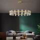 High-End Light Luxury All-Copper Crystal Chandelier Living Room Lamp Modern Simple and Elegant Round Multi-Head Dining Room Bedroom Lighting Fixtures