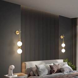 Simple Modern All-Copper Wall Lamp Living Room Led Lighting Creative Personality Bedroom Study Decorative Lamp