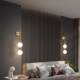 Simple modern all-copper wall lamp living room LED lamp creative personality bedroom study decorative lamp