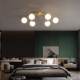 Nordic Light Luxury All-Copper Living Room Ceiling Light, Modern Minimalist and Elegant Bedroom Study Glass Lamp, Fashionable Magic Bean Lighting Fixture