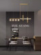All-Copper Dining Room Chandelier, Light Luxury Lighting, Modern Minimalist Dining Table Island Lamp, Nordic Minimalist Long Crystal Lamp