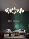 All-Copper Living Room Chandelier, Simple, Modern, Elegant, Light Luxury Crystal Dining Room Lamp, Duplex Floor Suspended Main Lighting Fixture