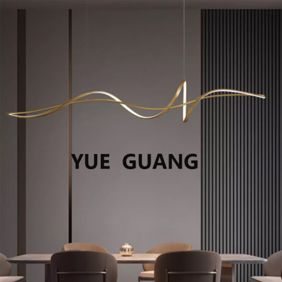 All-Copper Creative Modern Minimalist Restaurant Chandelier Designer Personalized Dining Table Lamp Bar Counter Italian Minimalist Dining Room Lamp