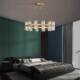 High-End Light Luxury All-Copper Crystal Chandelier Living Room Lamp Modern Simple and Elegant Round Multi-Head Dining Room Bedroom Lighting Fixtures