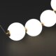 All-Copper Magic Bean Restaurant Chandelier, Modern Minimalist Nordic Creative Long Strip Light Luxury Pearl Necklace Dining Table Lighting Fixture