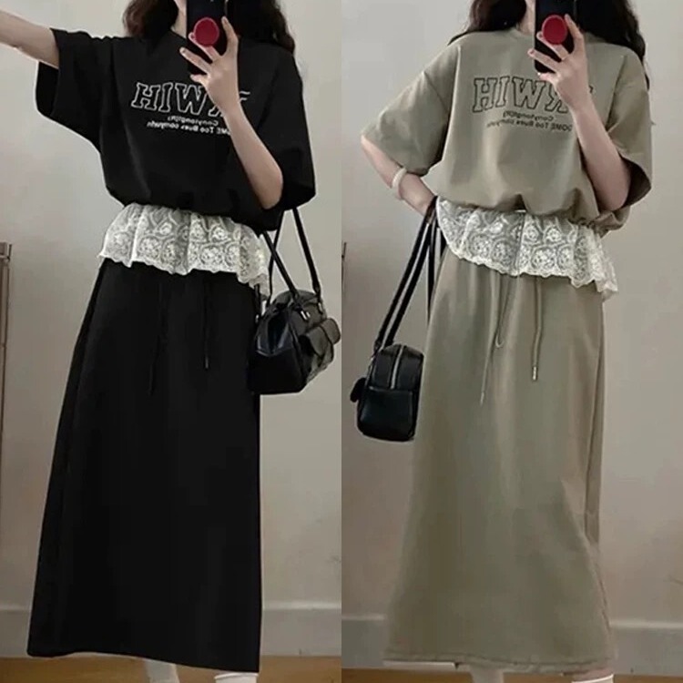 Breastfeeding Clothes for Going Out, Hot Mom Style, New Summer Tops + Skirts, High-End Hot Mom Outfits, Breastfeeding Set for Women