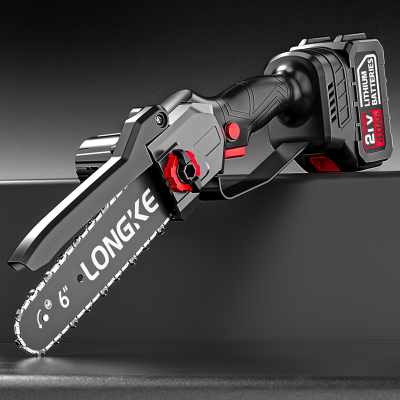手电锯锂电池充电式电锯家用锯树户外小型手持伐木锯电动砍柴电锯