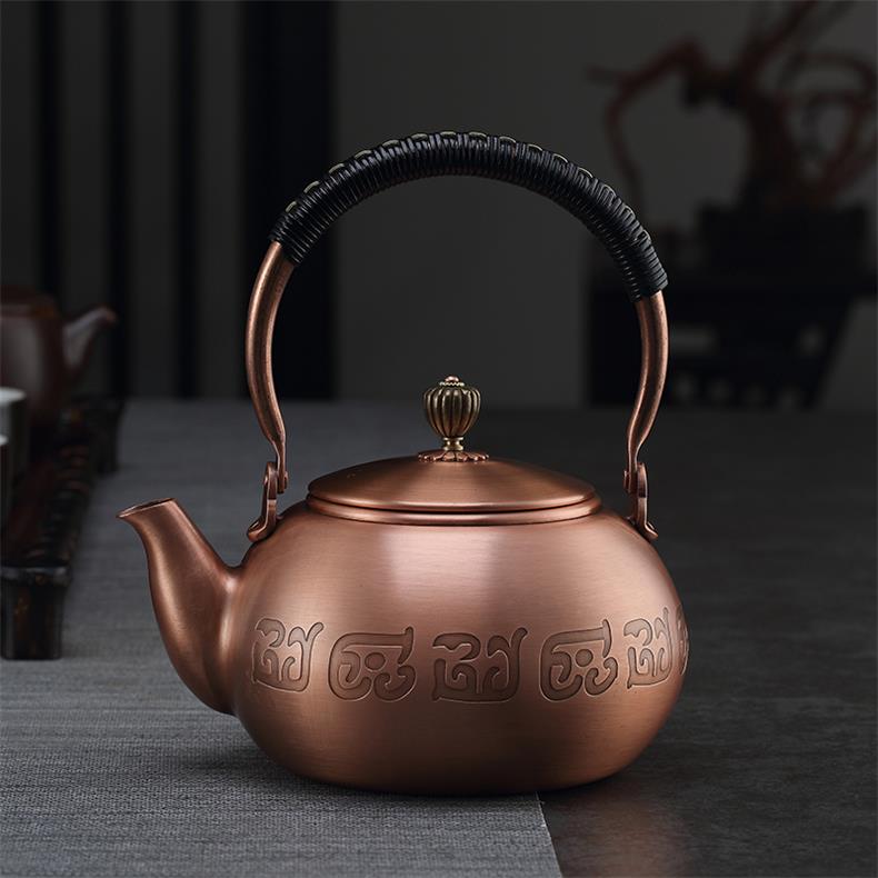 Yu machine copper pot of pure copper teapot tea kettle boil tea tea service manual pure copper ware electric TaoLu suit household