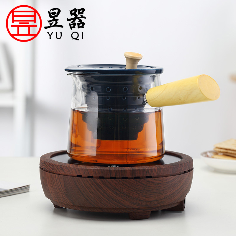 Yu is heat - resistant glass teapot high - temperature cooking pot home tea side boil pot electricity TaoLu tea set