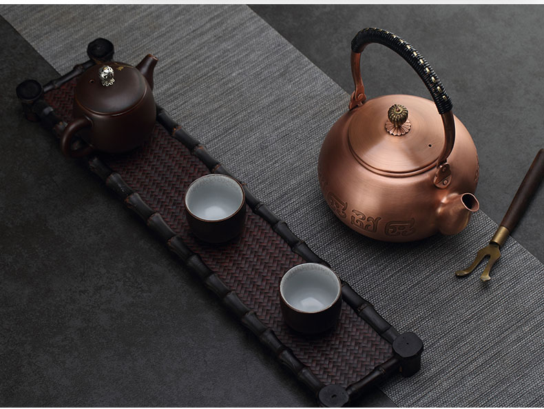 Yu machine copper pot of pure copper teapot tea kettle boil tea tea service manual pure copper ware electric TaoLu suit household