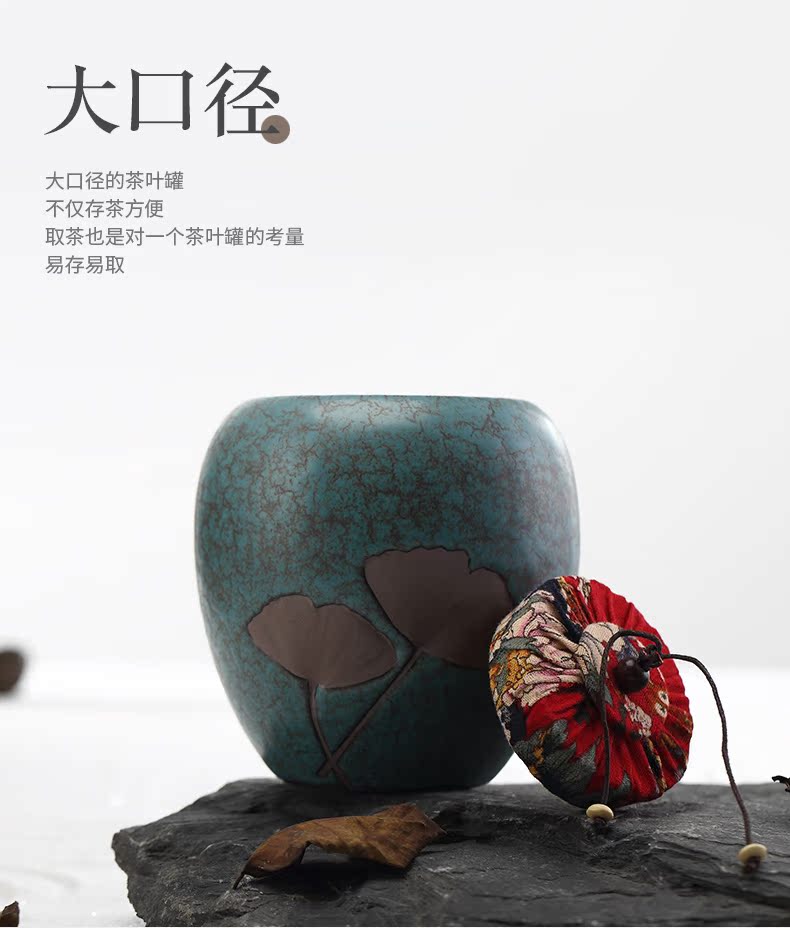 Yu ceramic POTS coarse pottery caddy fixings storage loose tea pu 'er tea sealed as cans of tea accessories and POTS