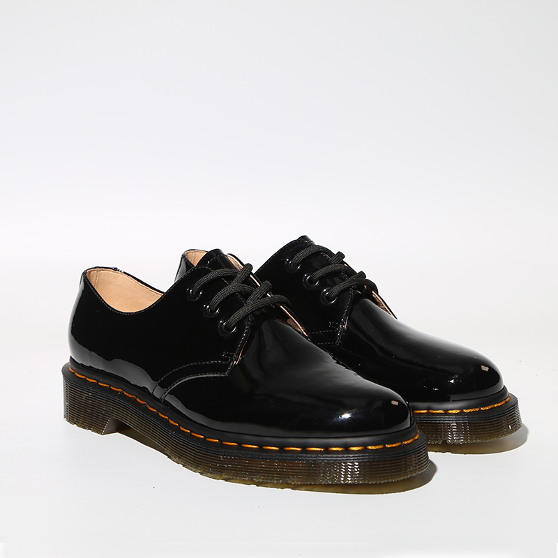 Taodu martens low - gang 3 holes 1461 round head with real leather couple single shoes Dr Martin boots