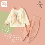 Детское термобелье, комплект, бандаж пупочный подходит для мужчин и женщин для девочек, раздельная хлопковая пижама, нижнее белье, высокая талия, осеннее