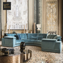 Tan Sizhe Italian modern light luxury Fendi home fendi style high-end furniture custom arc-shaped sofa