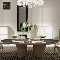 Tan Si Zhe light luxury furniture custom Bentley Bentley Italian round dining table postmodern Nordic round table