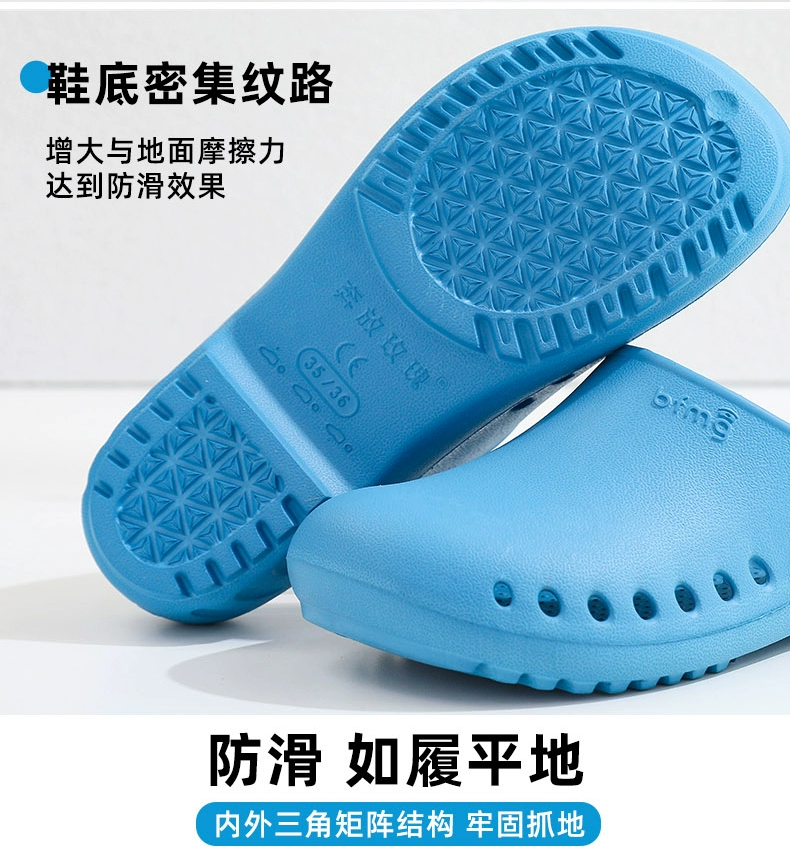 Operating room slippers for men and women, non-slip doctors, hospital monitoring laboratory, breathable surgical shoes, soft-soled medical hole-in-the-wall shoes