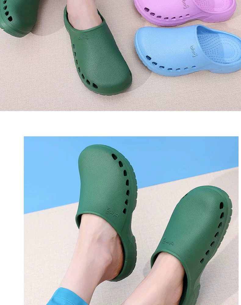 Operating room non-slip slippers, surgical shoes, laboratory men and women's soft-soled toe-toe clogs, doctor and nurse work shoes