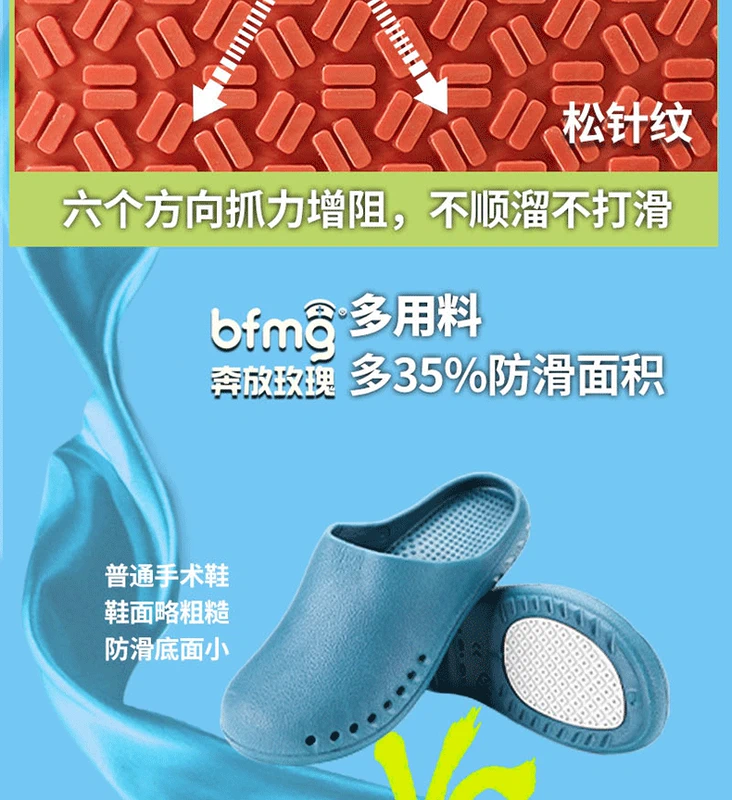 Giày phẫu thuật cho nam và nữ bác sĩ thoáng khí bệnh viện phòng thí nghiệm Baotou y tá làm việc giày y tế chống trượt dép đi trong phòng phẫu thuật Dép phòng thí nghiệm