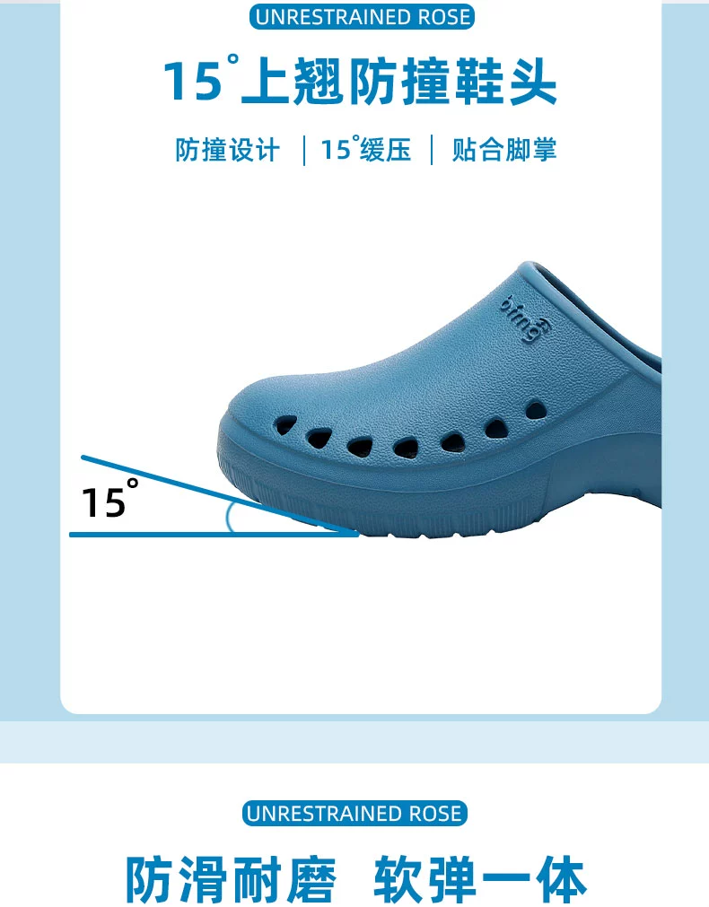 Operating room slippers for women and men, non-slip breathable hole shoes, special work shoes for surgeons and medical staff, surgical shoes