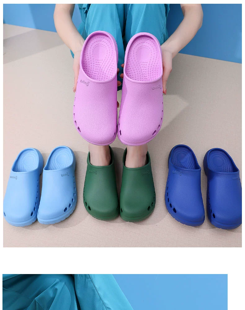 Operating room non-slip slippers, surgical shoes, laboratory men and women's soft-soled toe-toe clogs, doctor and nurse work shoes