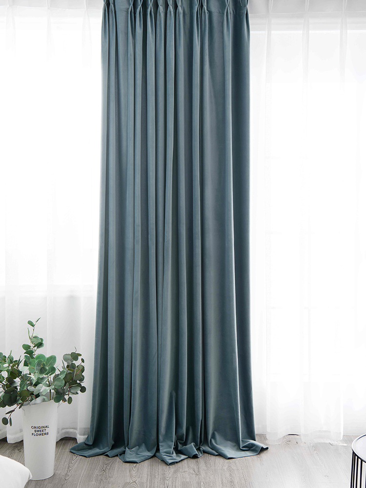 2021 new upscale velvet curtains light and luxurious Nordic modern minimalist shading bedroom living room American velvet fabric