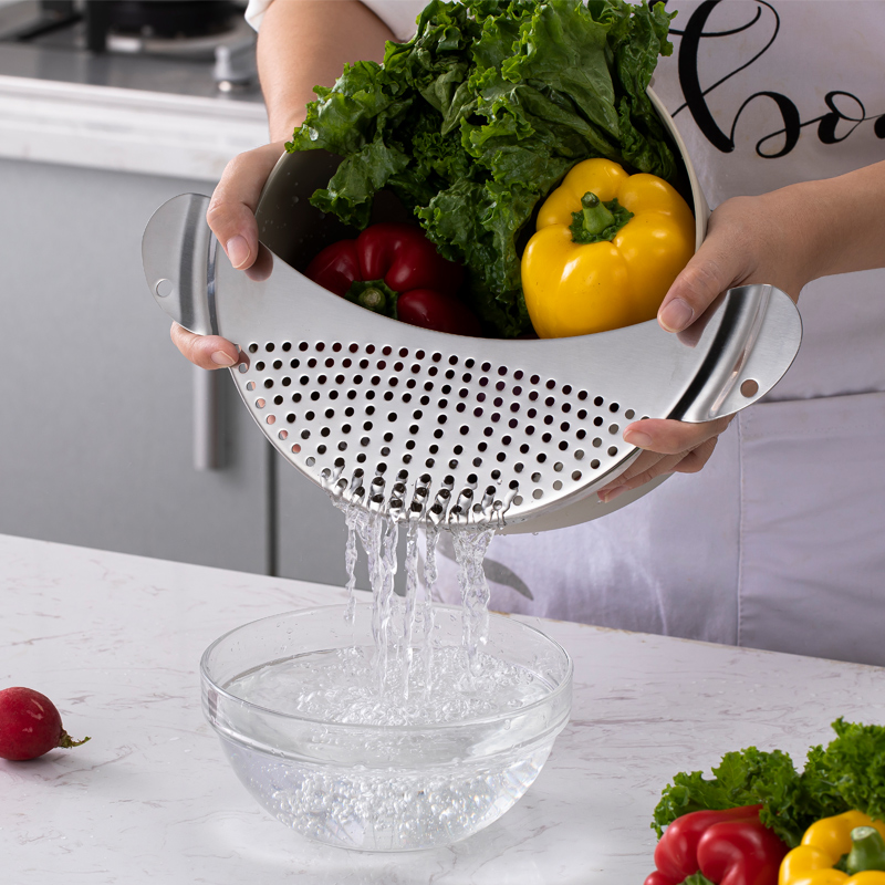 Lingfeng 304 stainless steel draining machine soup pot milk pan applicable filter leash water separating sheet water separating sheet