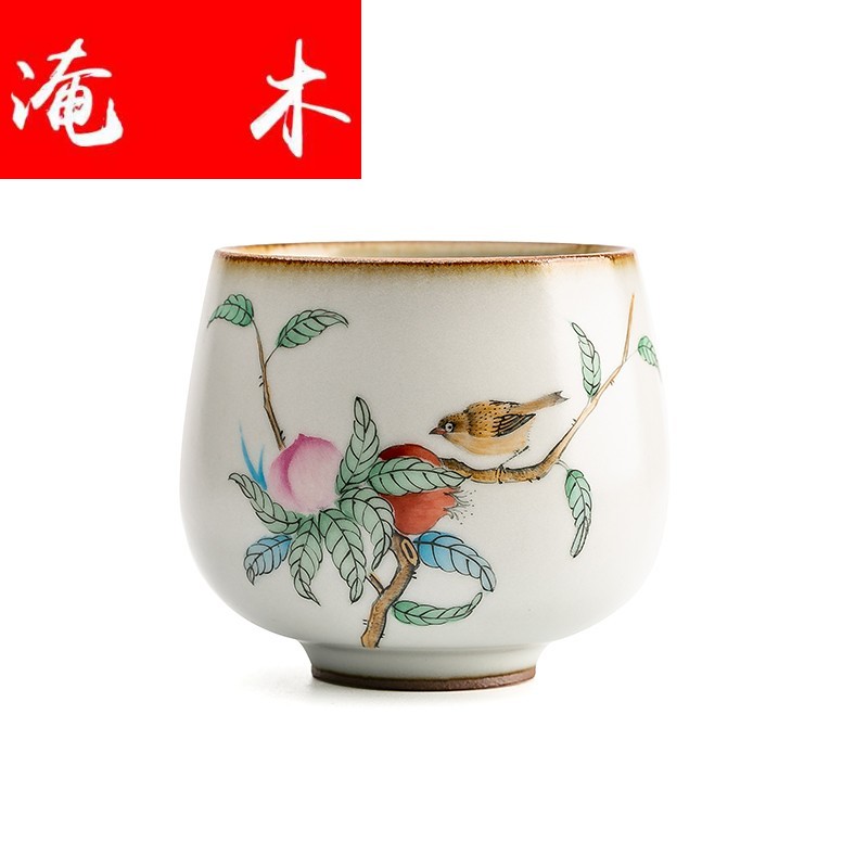 Flooded your up hand - made wood sample tea cup time slicing can raise cups jingdezhen checking ceramic main the original design