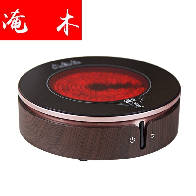 Flooded wooden household cat 's eye mini small electric burn blisters TaoLu tea stove glass teapot tea set electric boiling tea