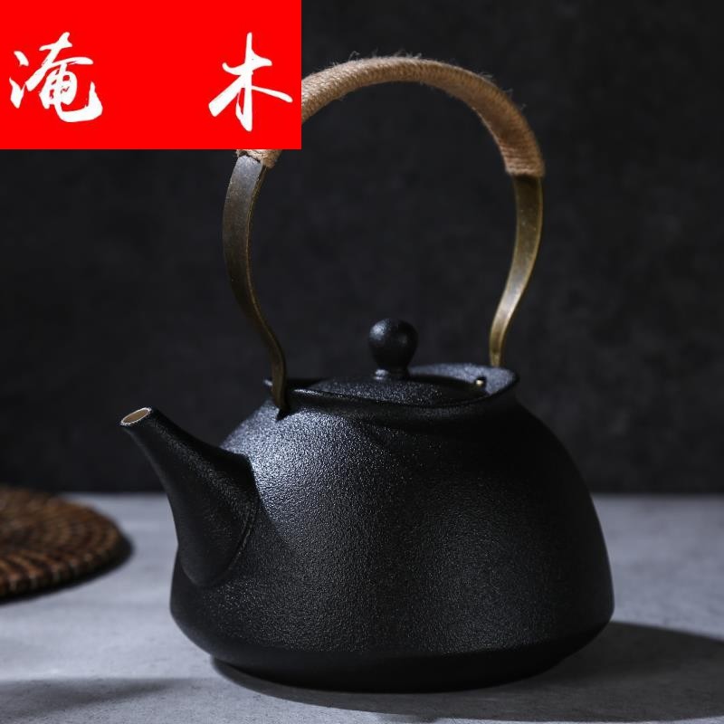Flooded wood volcano glaze health cooked this ceramic teapot tea is tea kettle girder white clay pot kettle quality goods