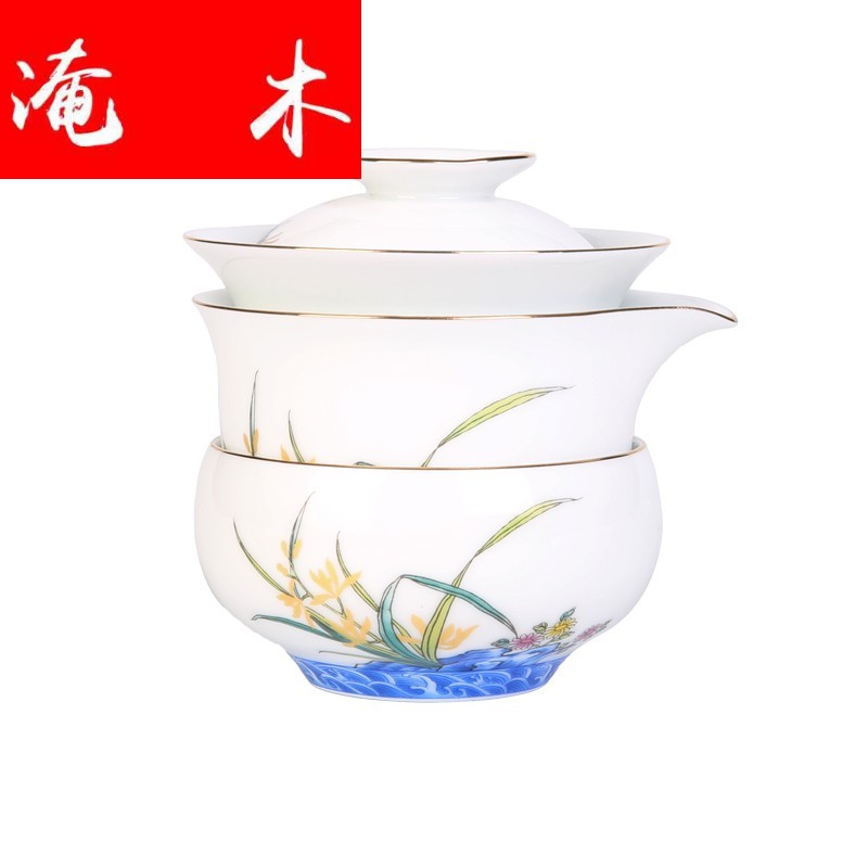 Flooded demand from the sweet ceramic kung fu tea set to receive a crack cup portable travel conveniently mercifully office tea set with cloth