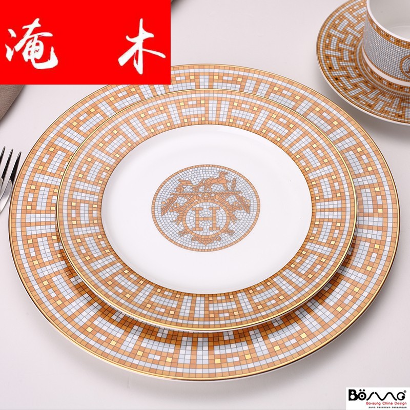 Flooded the Mauritius horse carts European - style ipads porcelain steak row plate example room decoration plate hotel club villa western dishes