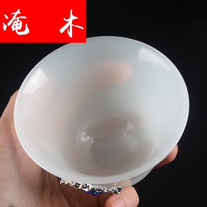Submerged wood tureen jade porcelain large transparent three new one move with dragon kung fu tea bowl cups