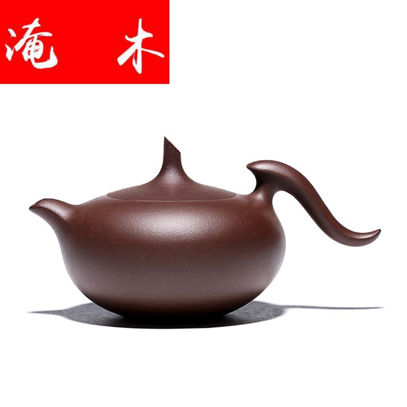 Submerged wood yixing quality goods are it undressed ore a factory old feihong purple clay pot famous pure manual teapot tea set