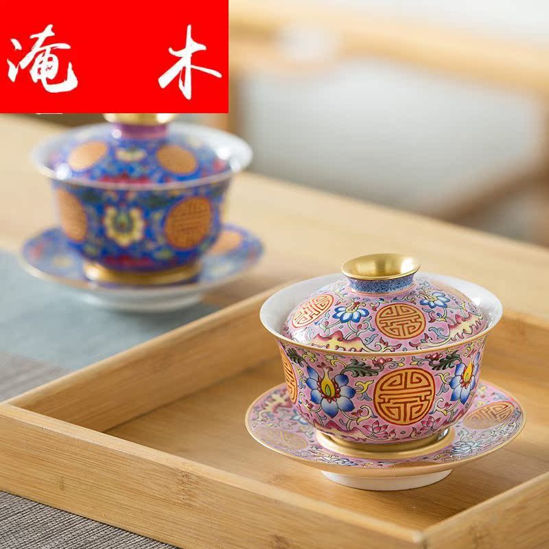 Submerged wood capacity up with porcelain enamel see colour tureen jingdezhen household hand - made large three more bowl tea sea
