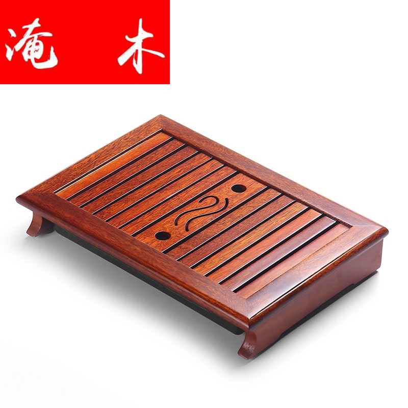 Submerged wood small ceramic kung fu tea set your up glass household of Chinese style of a complete set of ebony hua limu tea tray is red