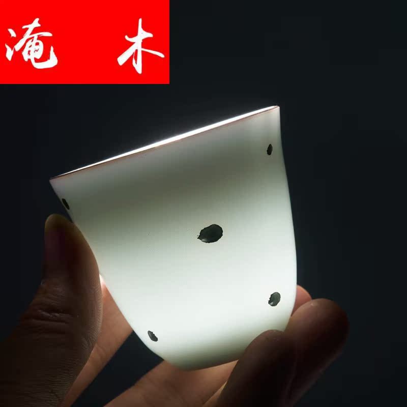 Flooded the wooden hand paint shadow celadon jingdezhen ceramic portable kung fu tea set suit I and contracted household travel