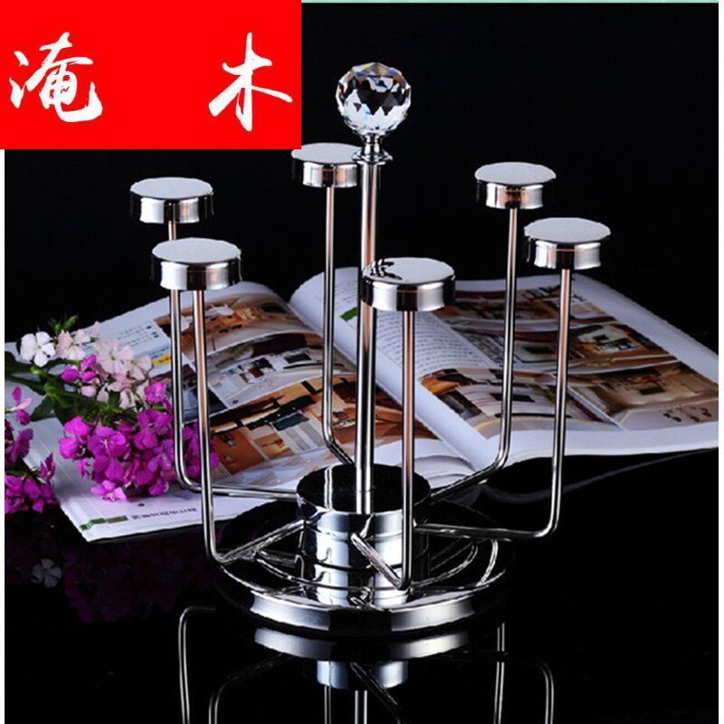 Flooded Wood Sending Cup Brushed Glass Rack Wine Cup Rack Swivel Upside Down Cup Rack Drain Cup Shelf Water Cup Shelf Drying-Taobao