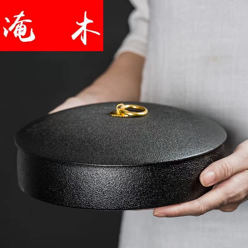 Submerged wood pu - erh tea box box tea cake box tea cake tin, white tea tea cake boxes caddy fixings ceramic seal as cans