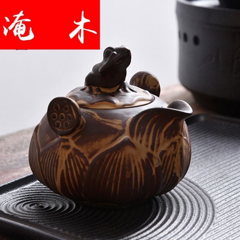 Flooded solid wood, ceramics with silver cup to crack a pot of two cups of kung fu tea cup travel suit you