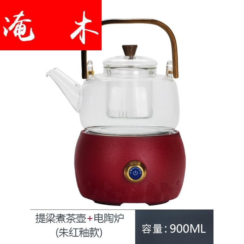 Submerged wood tea - house, black pottery cooking ware ceramic electric TaoLu heat - resistant glass tea kettle cooking household utensils sets of the teapot