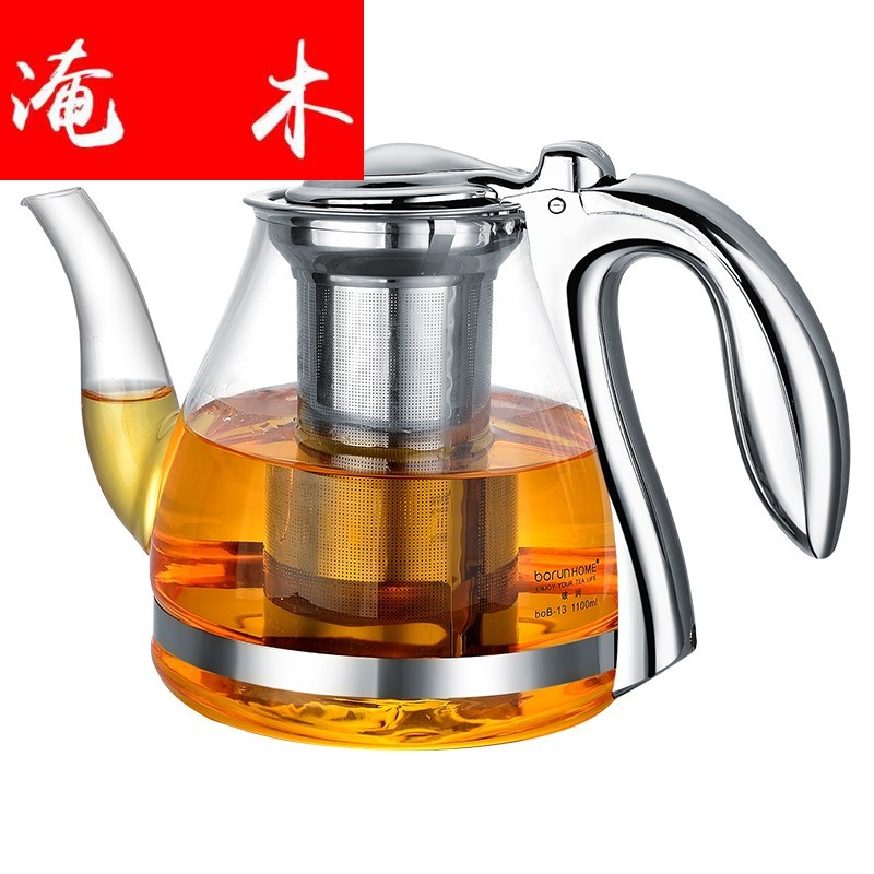 Flooded wooden flower pot boil tea kettle heat - resistant glass filter teapot automatic electrical TaoLu water pumping