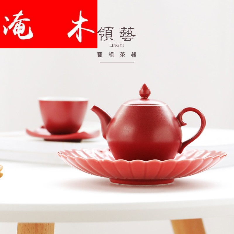 Submerged wood make color ceramic teapot household teapot trumpeter creative the filter single pot contracted household kunfu tea