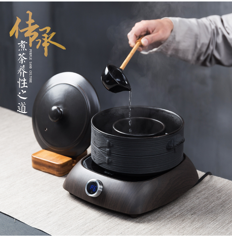 NiuRen ceramic boiling tea ware household electric TaoLu suit warm tea bowl white tea is black tea tea pu 'er retro points