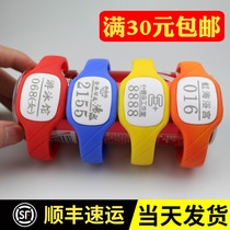 Custom Hand Card Sauna Lock Fitness Room More Wardrobe Key Bath Center Digital Number Plate Bathroom Upmarket Bracelet