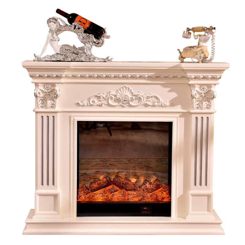 Pastoral European Fireplace Solid Wood American Fireplace Electric