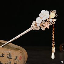 Classical hairpin headdress Ancient costume hair ornaments Childrens tassels Walk ancient court hair cress Ancient style headdress